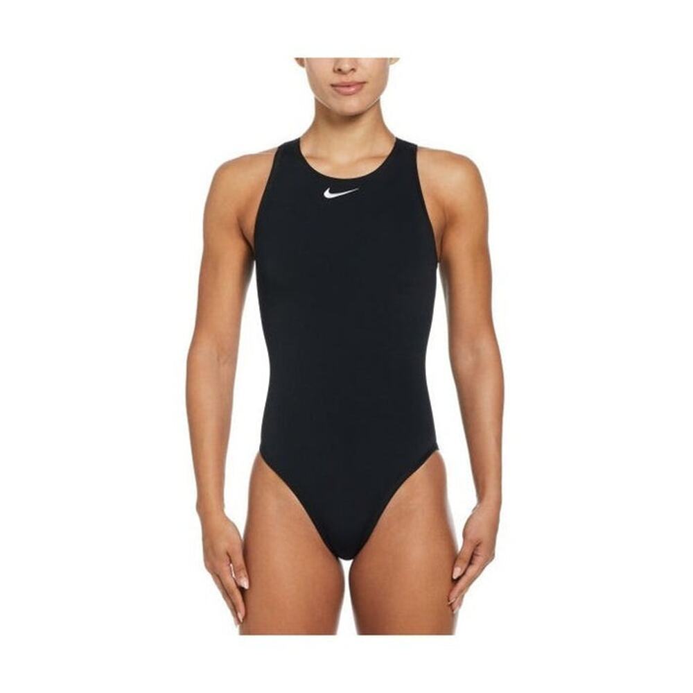 Nike Swim Hydrastrong Wmn sz 4 Water Polo 1 Piece Bathing Suit Navy Blue Zip NWT
